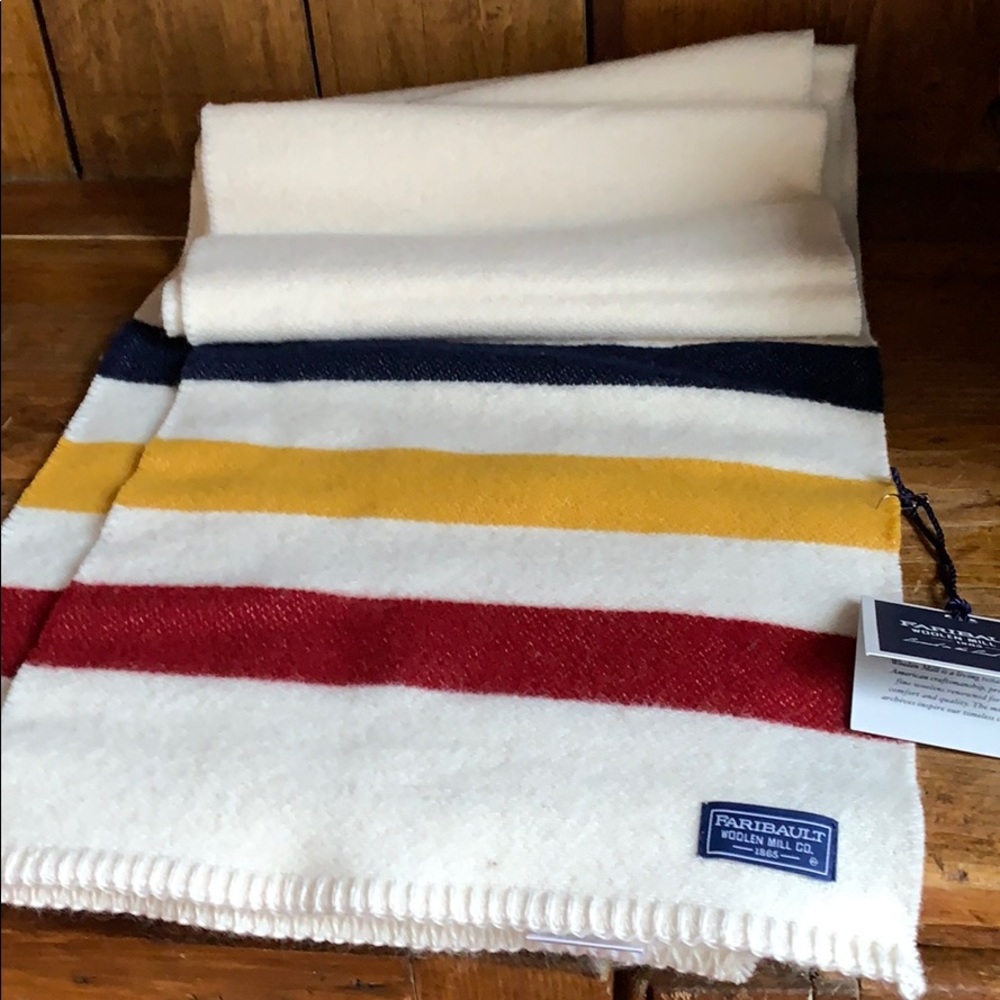 Faribault wool revival stripe scarf